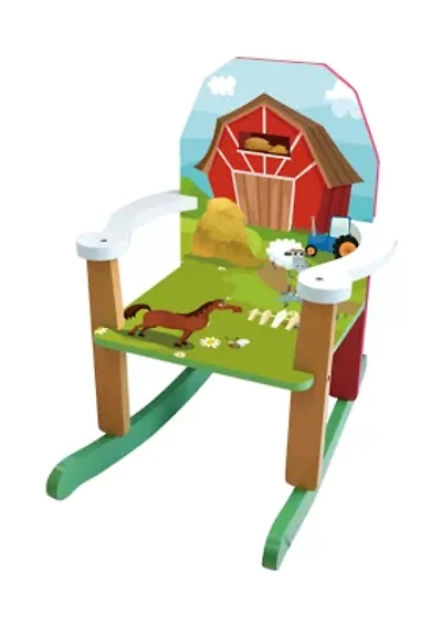 Children's Wood Farm Rocking Chair