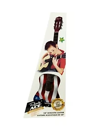 30 Inch Acoustic Studen Guitar with a Flag Design of Red, White, and Blue
