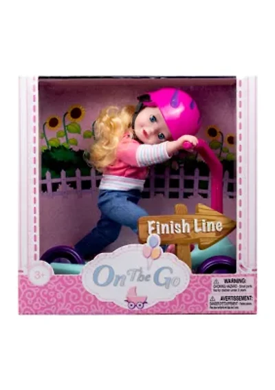 15 Inch Toddler Baby Doll with Scooter