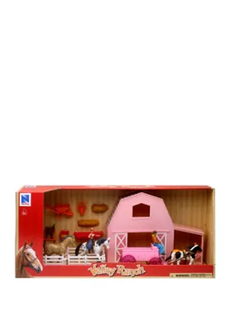Valley Ranch Brown Barn Horse Set