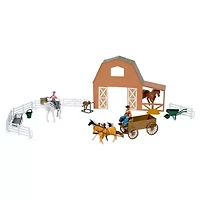 Valley Ranch Brown Barn Horse Set