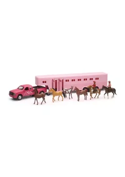 Die-Cast 1:32 Pink Pick-Up with Fifth Wheel