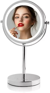 Tabletop Makeup Mirror 6 inch with Cool Tone LED Lights
