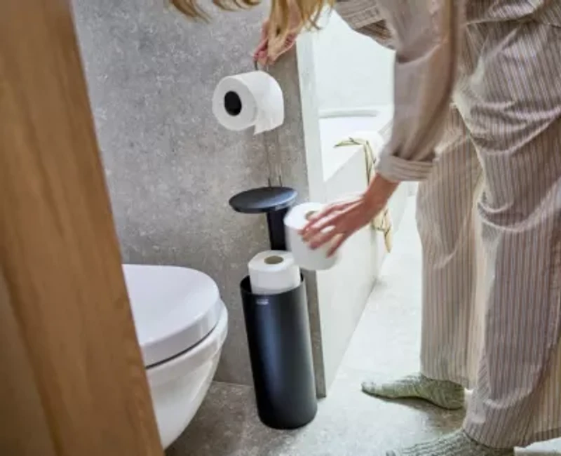 Joseph Joseph Easy Store™ Toilet Paper Roll Holder with Concealed Storage