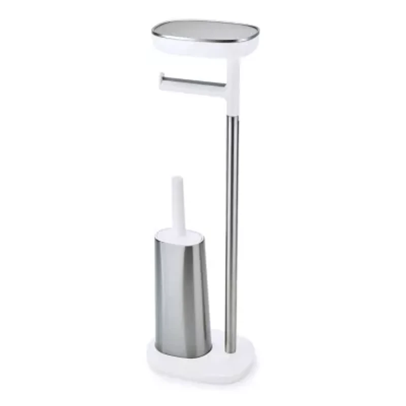 EasyStore Plus Standing Toilet Paper Holder with Flex™ Steel Toilet Brush
