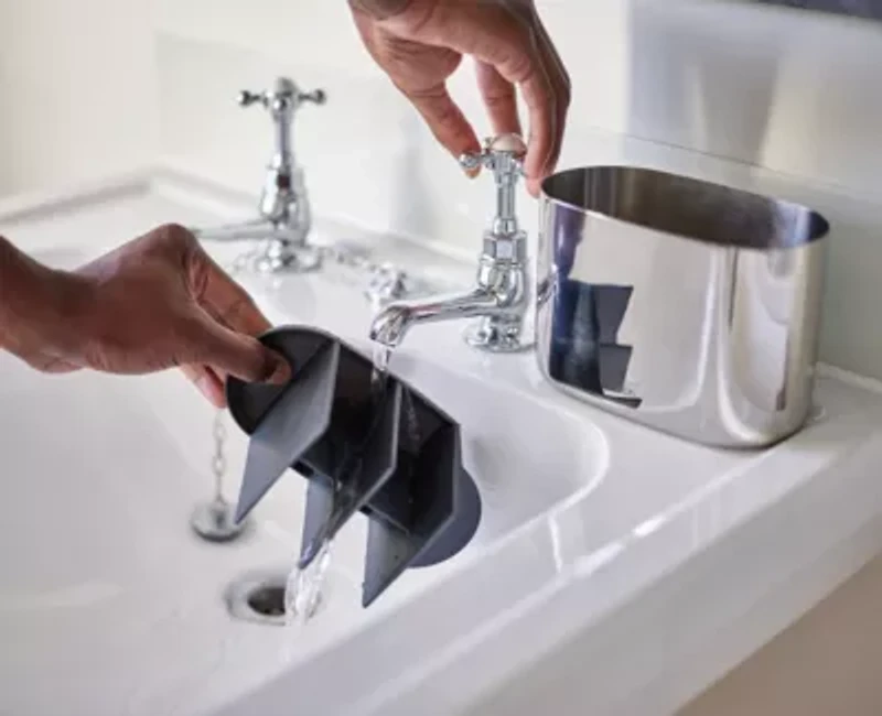 EasyStore Luxe Large Stainless-steel Toothbrush Caddy