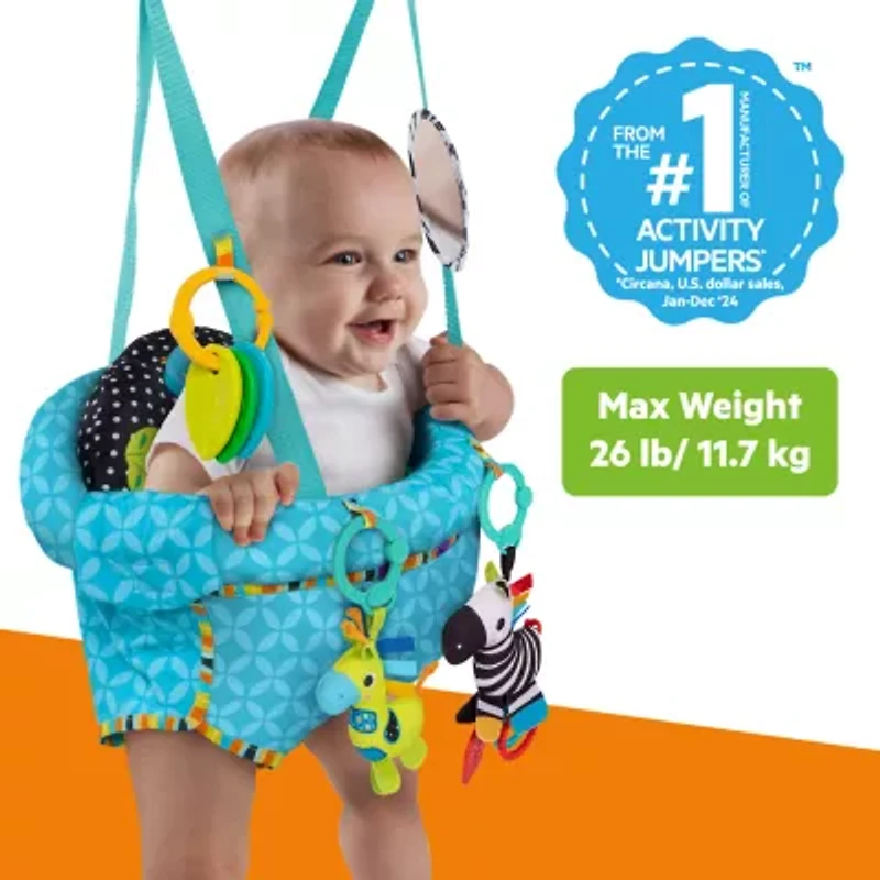 Bounce 'n Spring Deluxe Door Jumper with Take-Along Toys