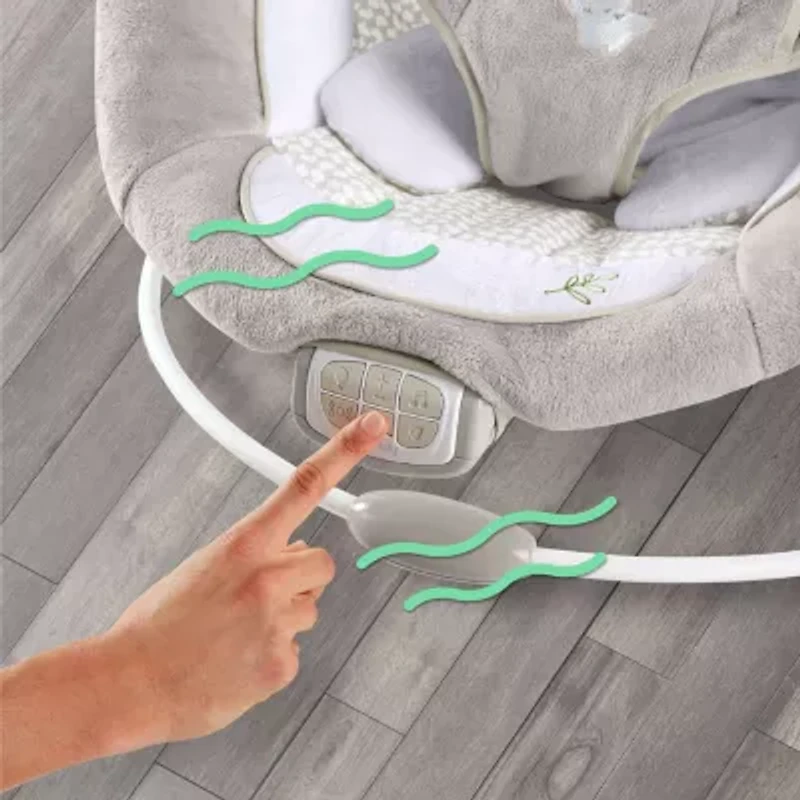 InLighten Baby Bouncer Seat with Light Up Toy Bar, Twinkle Tails