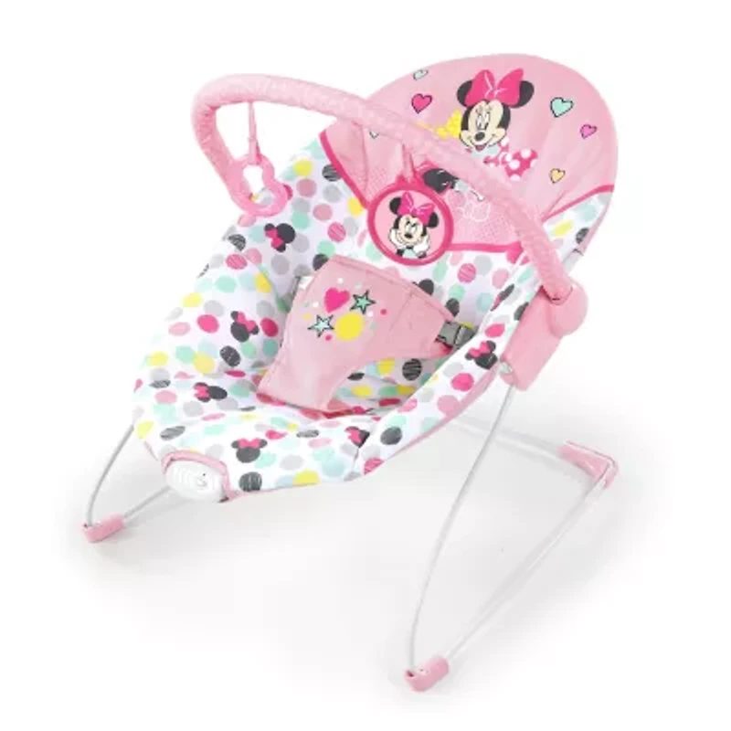 Disney Baby Minnie Mouse Vibrating Baby Bouncer, Spotty Dotty