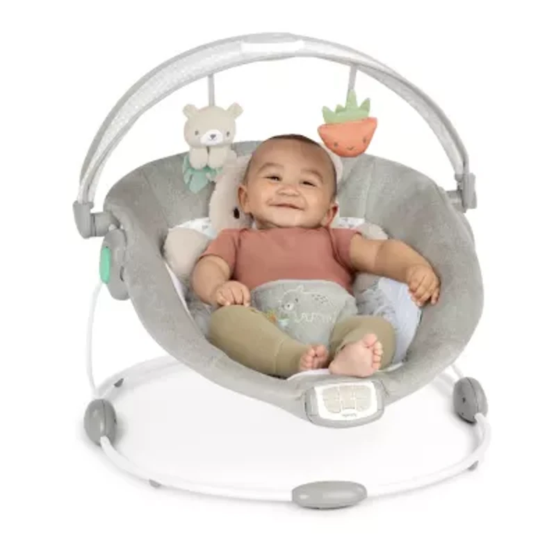 InLighten Baby Bouncer Seat with Light Up Toy Bar, Nate
