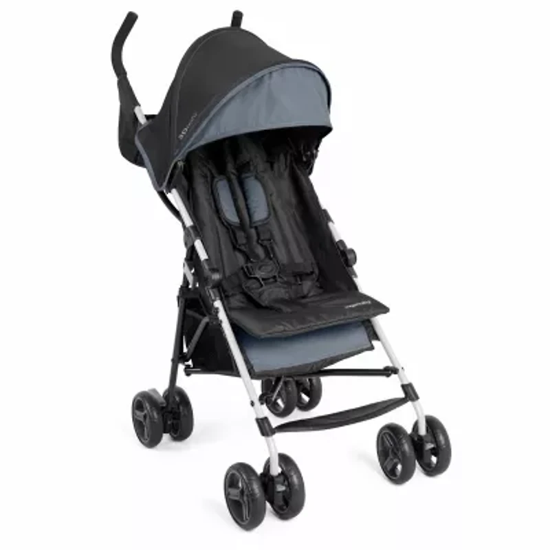 3D Mini Convenience Stroller, Lightweight Umbrella Stroller with Storage Basket - Slate