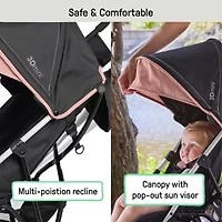 3D Mini Convenience Stroller, Dusty Rose