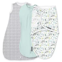 SwaddleMe by Ingenuity Comfort Pack Baby Swaddle Set, Size 0-3 Months, 3pk - Baby Elephant