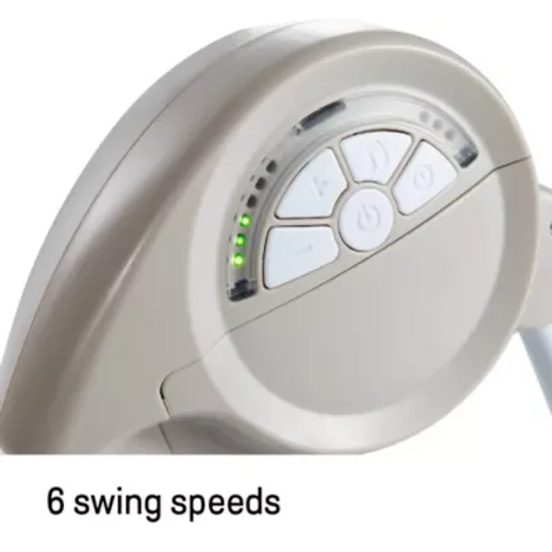 Soothe 'n Delight Portable Baby Swing with Music, Cozy Kingdom