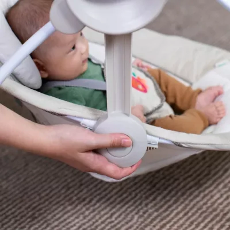 Soothe 'n Delight Portable Baby Swing with Music, Cozy Kingdom