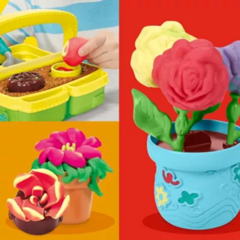 Play-Doh Blooming Flowers Playset and Lil Flowers Bundle