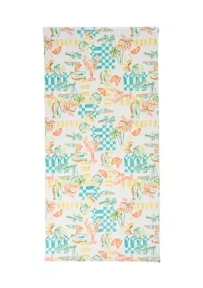 Beach Vibes Print Beach Towel
