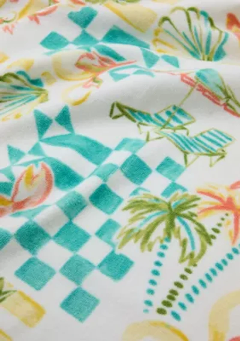 Beach Vibes Print Beach Towel