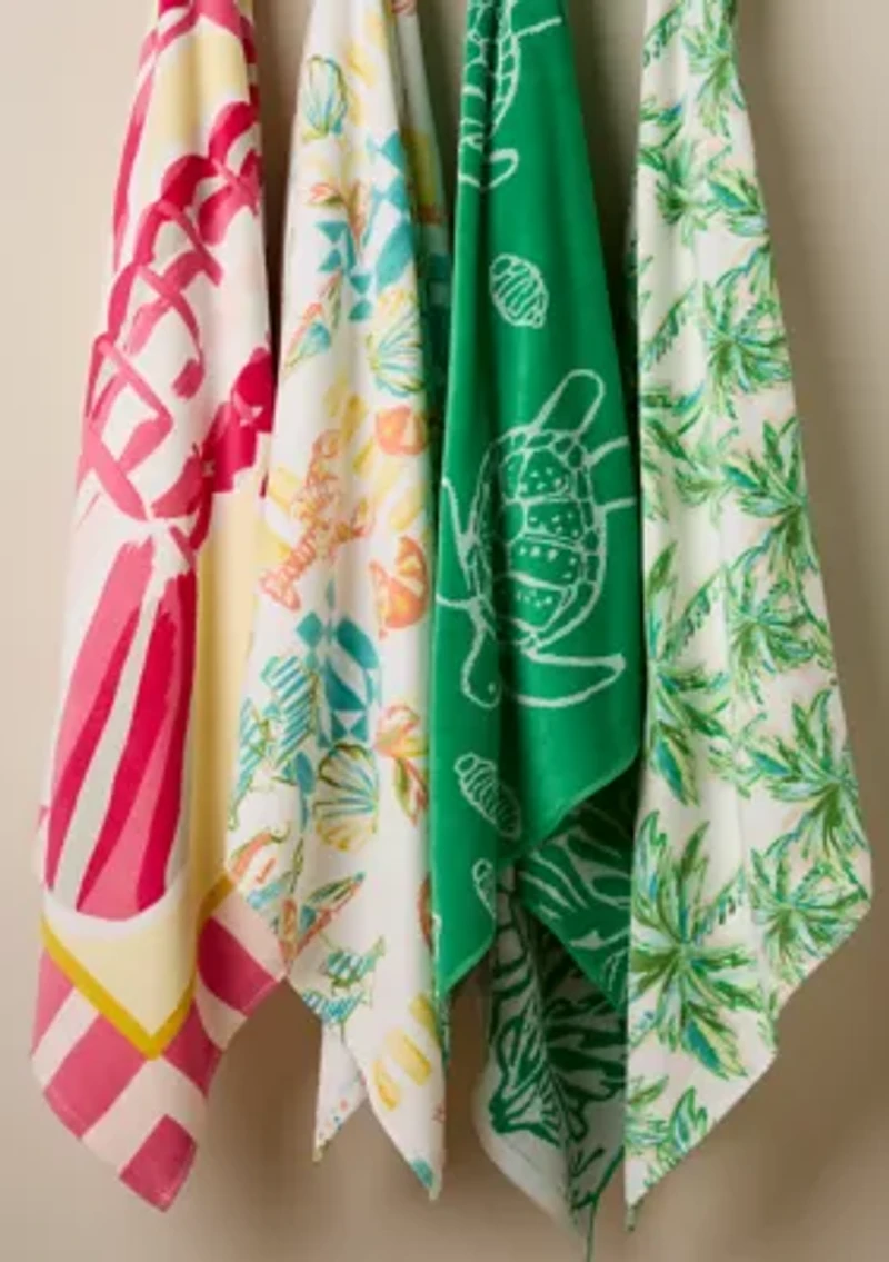 Beach Vibes Print Beach Towel