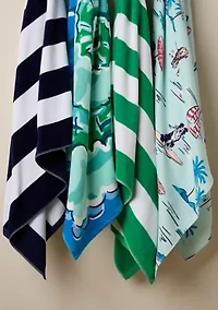 Cabana Stripe Jacquard Beach Towel