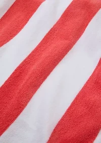 Cabana Stripe Coral Jacquard Beach Towel