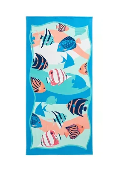 Fishy Print Beach Towel