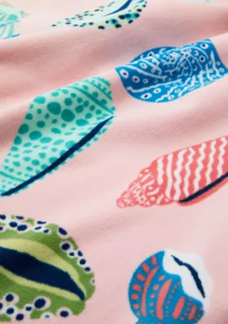 Mixed Shells Print Beach Towel