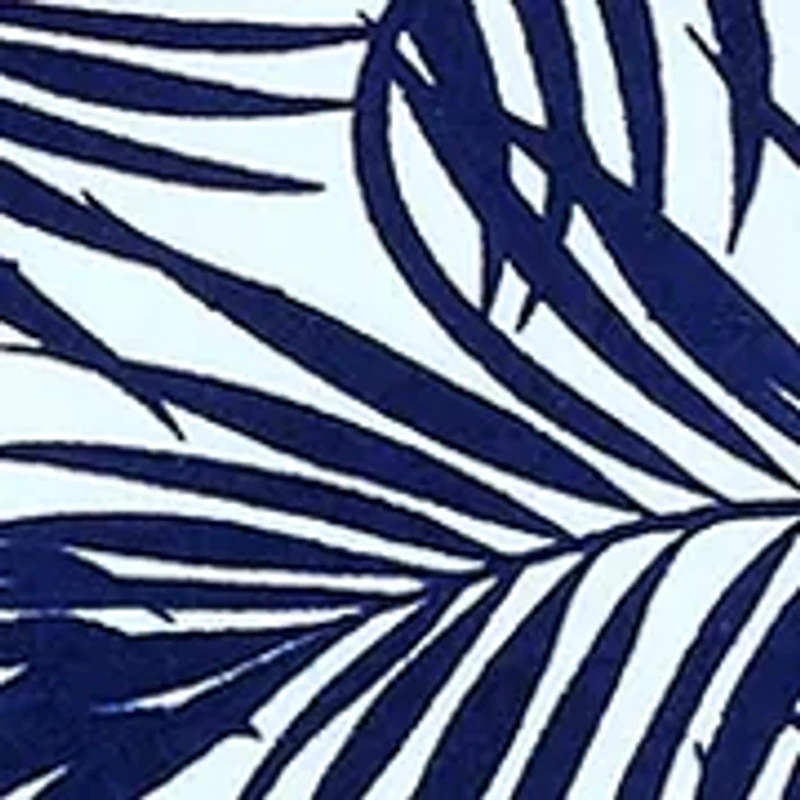 Palm Navy Print Beach Towel