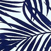 Palm Navy Print Beach Towel