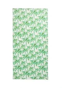 Palm Drop Print Beach Towel