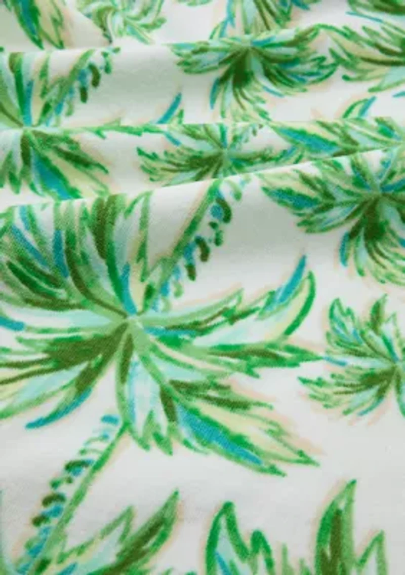 Palm Drop Print Beach Towel