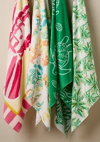 Palm Drop Print Beach Towel