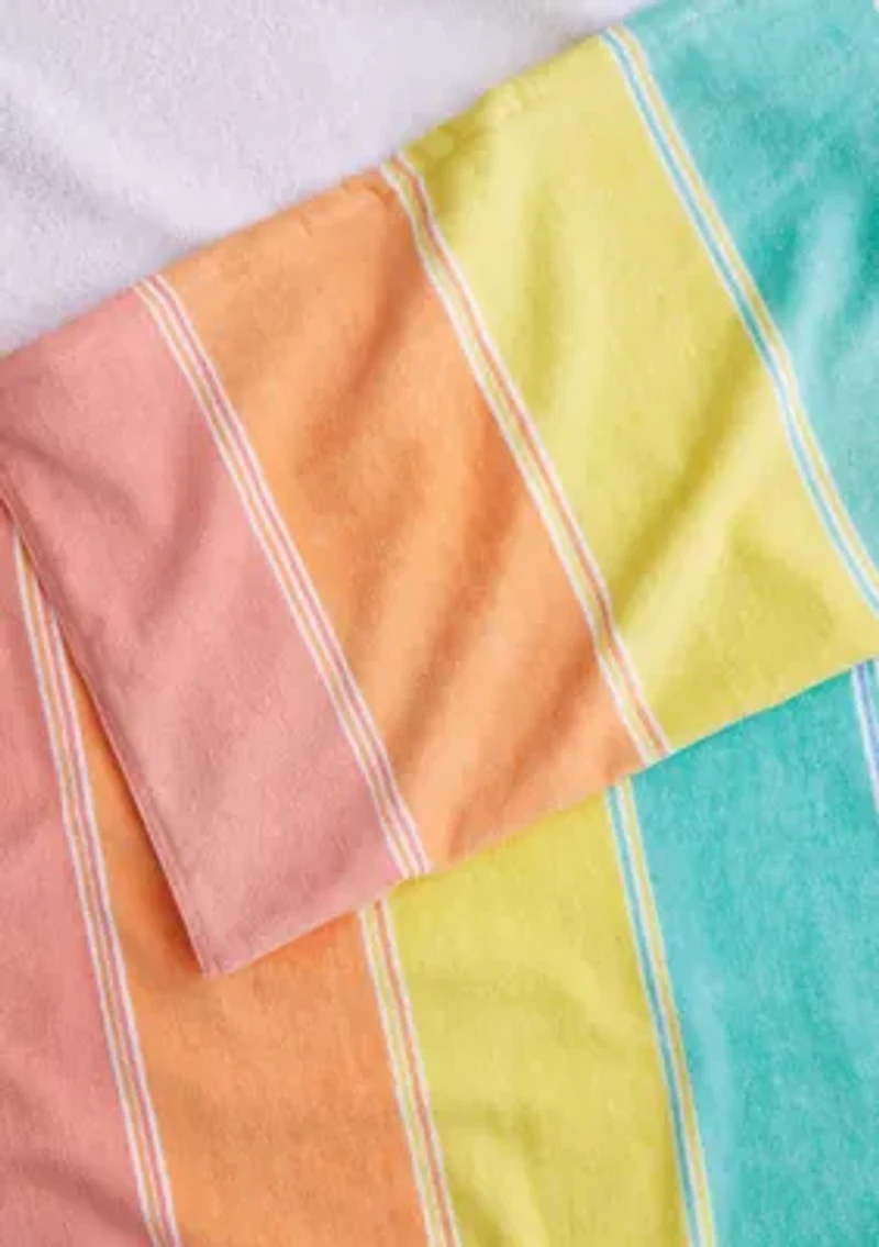 Rainbow Stripe Beach Towel