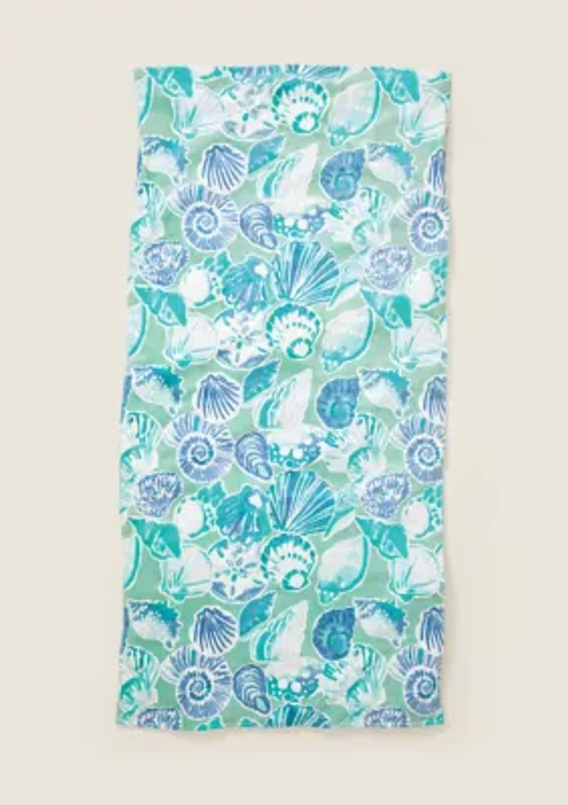 Shelly Aqua Beach Towel