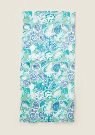 Shelly Aqua Beach Towel