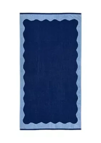 Scallop Jacquard Beach Towel