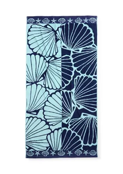 Split Shells Jacquard Beach Towel