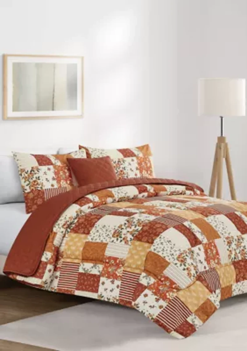 Hannah 5-Piece Comforter and Quilt Set