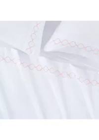 Pillar Pink Embroidered Circles Sheet Set