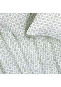 Green Brushed Circle 4 Piece Sheet Set