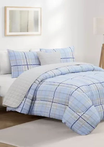 Clemson Plaid 5pc Comforter/Quilt Set