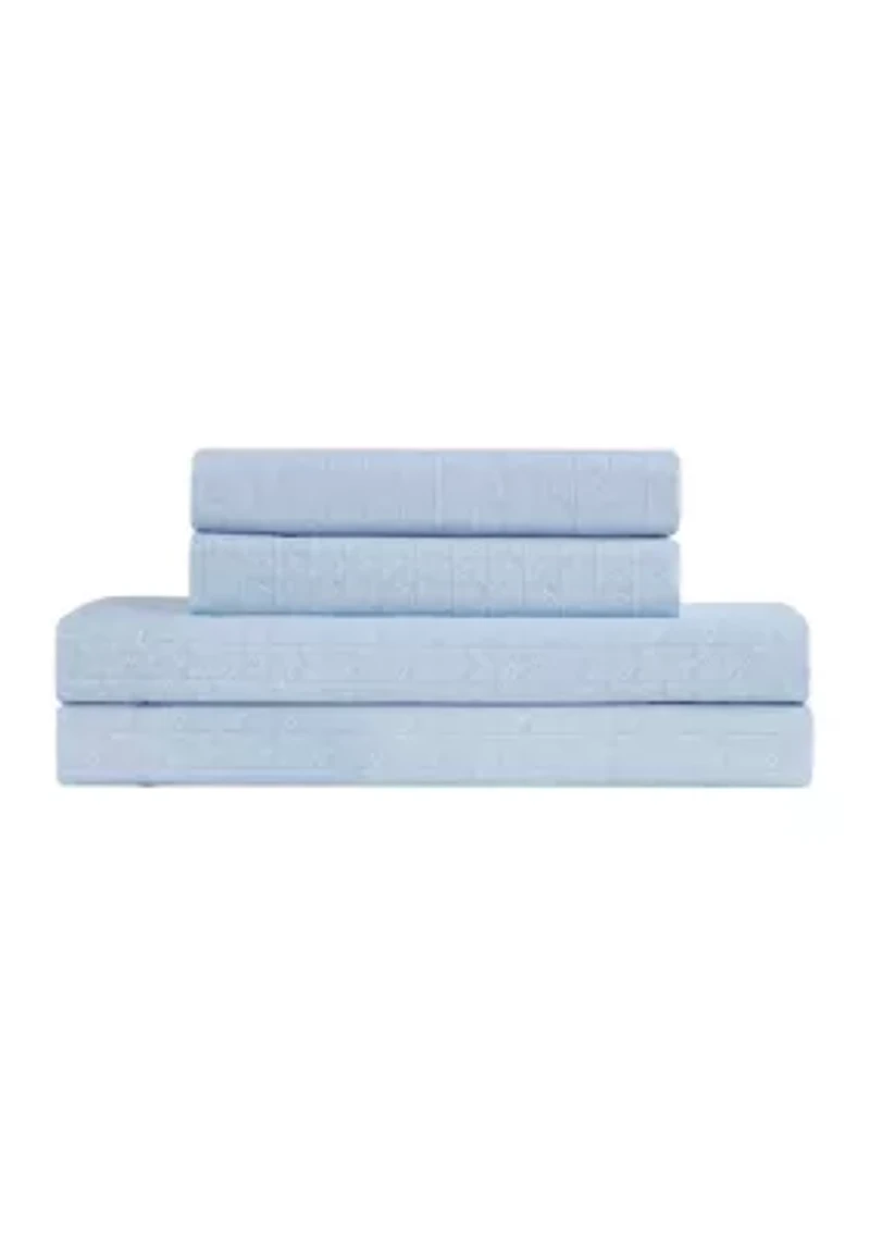 Zig Zag Blue Sheet Set