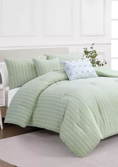 Celedone Green 5 Piece King Comforter Set