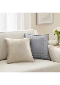 Square Embroidered Decorative Pillow