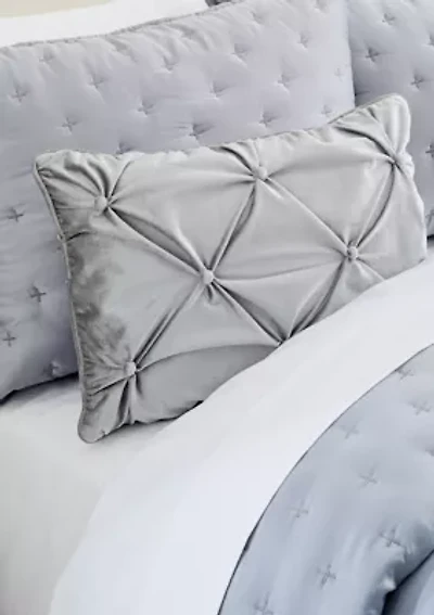 Tufted Velvet Oblong Pillow