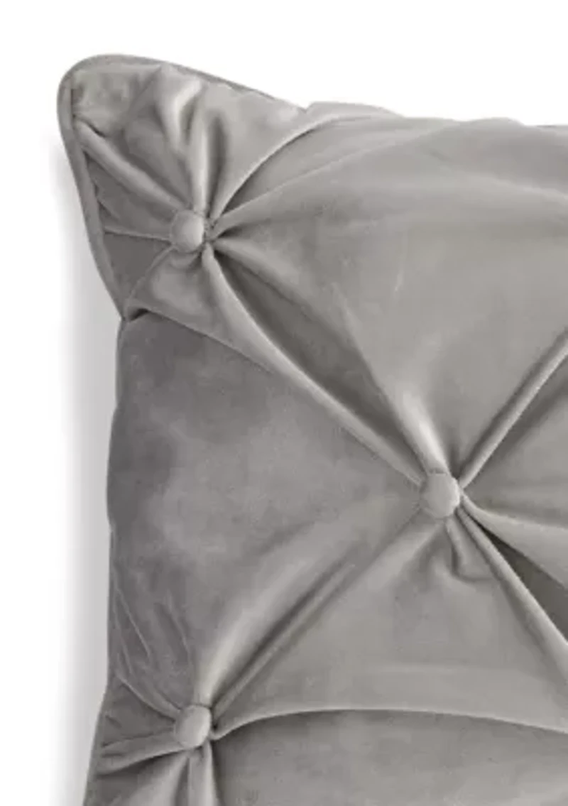 Tufted Velvet Oblong Pillow