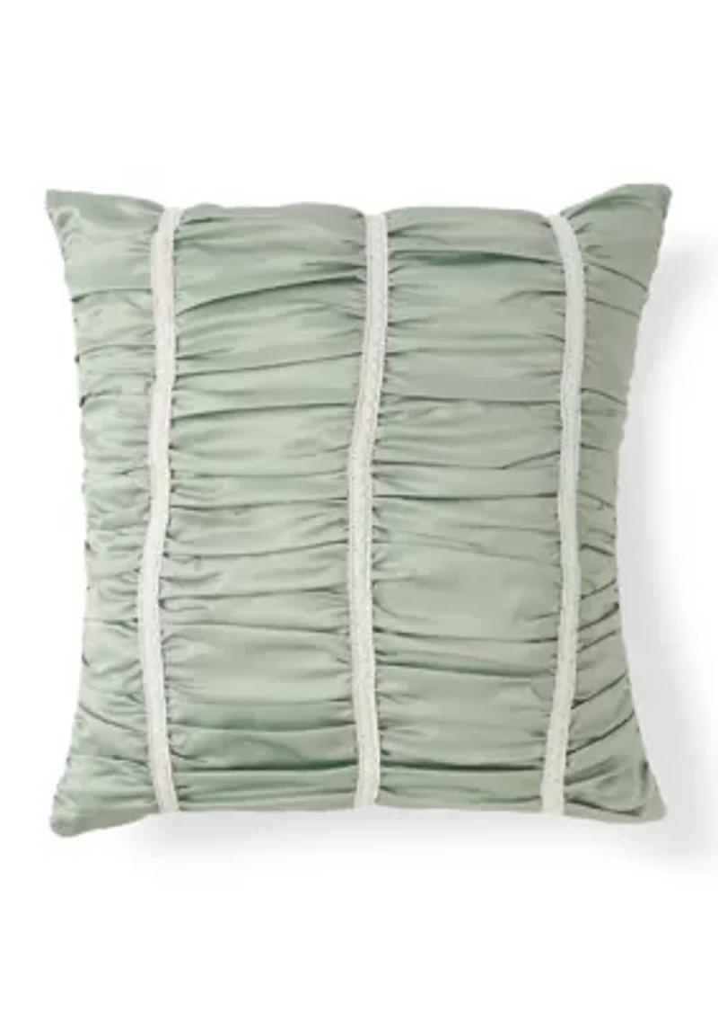 Ruched Decorative Throw Pillow