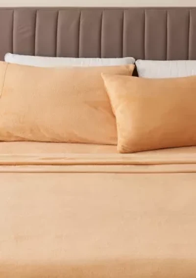 Ultra Soft Velvet Plush Solid Sheet Set