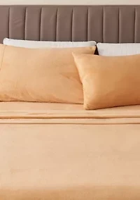 Ultra Soft Velvet Plush Solid Sheet Set