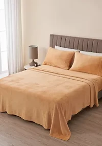 Ultra Soft Velvet Plush Solid Sheet Set